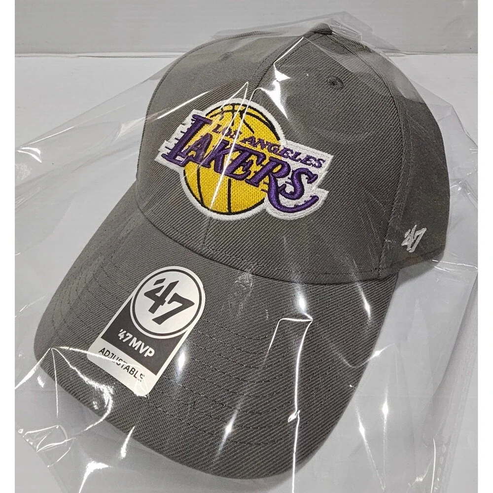 Los Angeles Lakers NBA '47 Brand MVP Adjustable Dad Hat Dark Gray NEW w/Tags